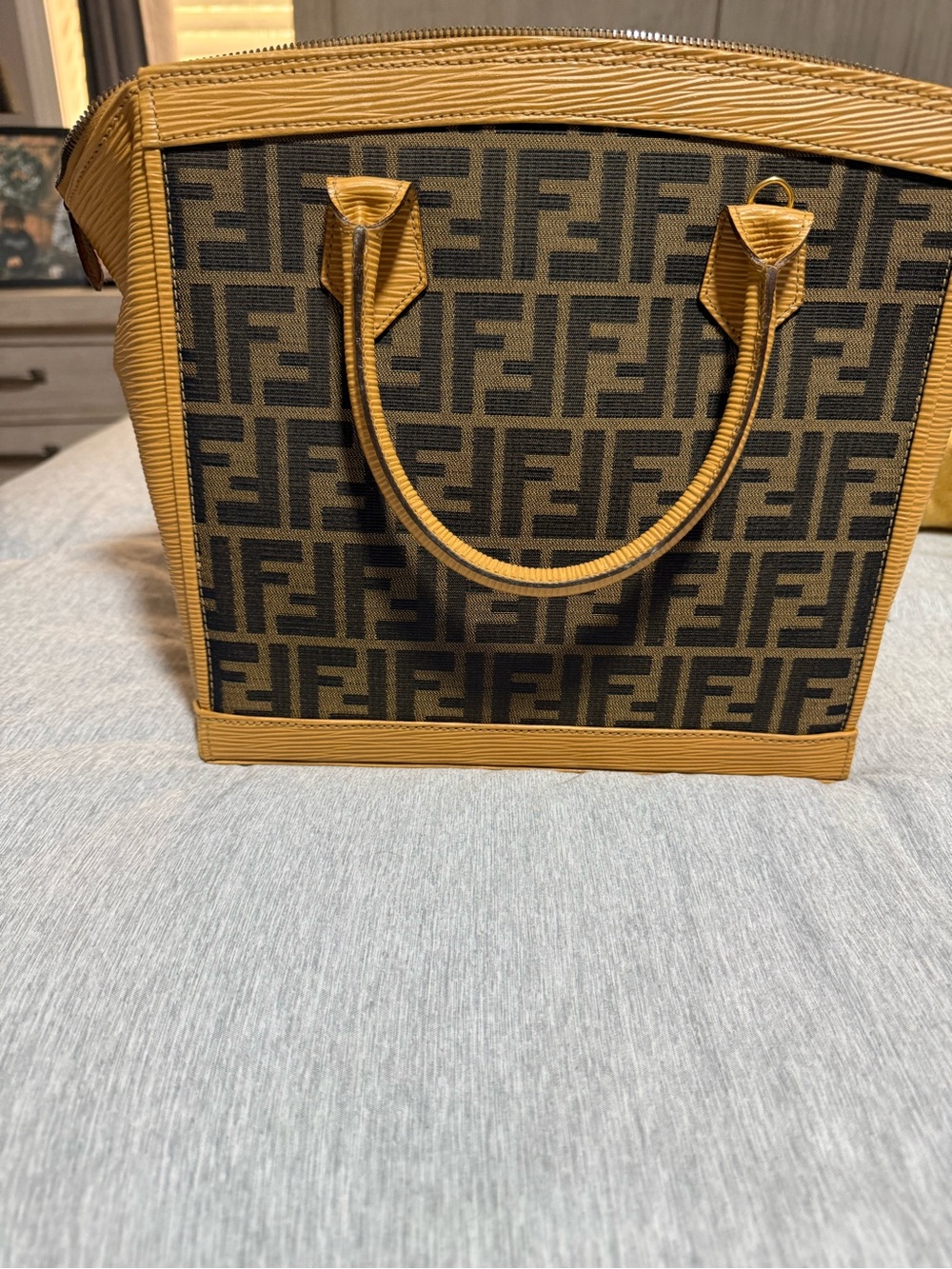 Fendi Tan & Brown Zucca Canvas Tote